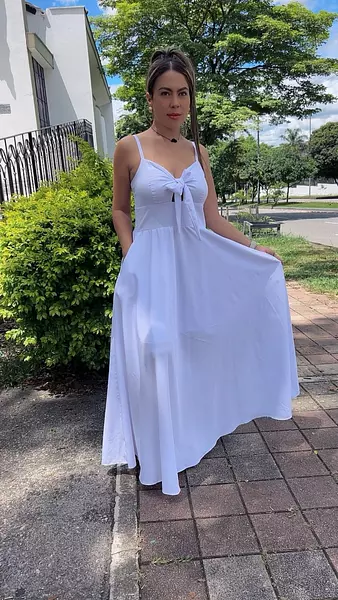 Vestido Blanco Tiras