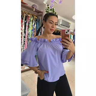 Blusa Lila Con Mangas – Dulzura Y Estilo
