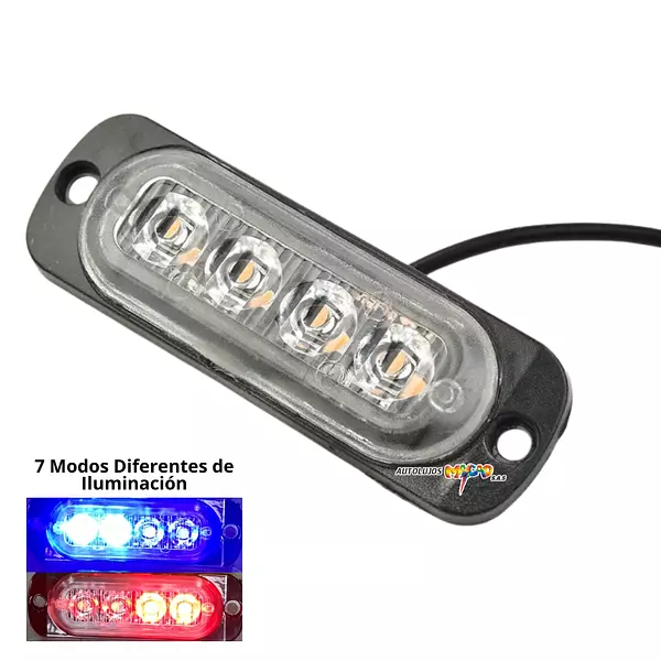 Luces Federales Led Rojo Y Azul