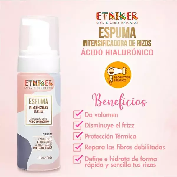 Espuma Intensificadora De Risos Etniker