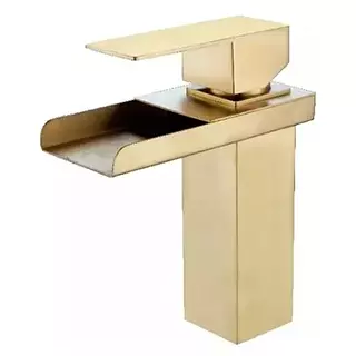 Grifo Monocontrol Lavamanos Bajo Canaleta Dorado