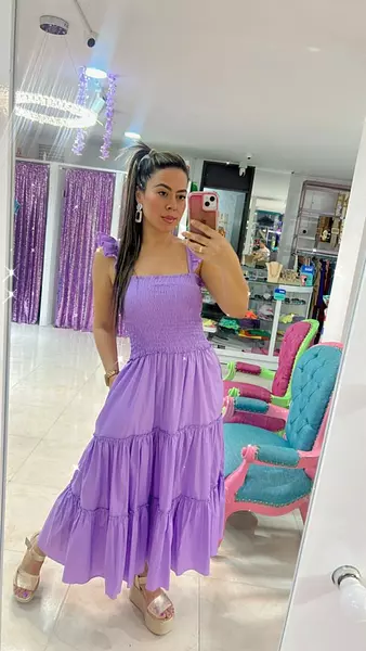 Vestido Lila-Encauchado