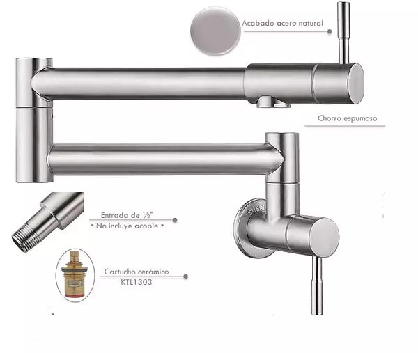 Llave Pared Excualizable Satin