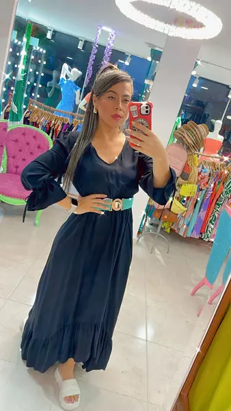 Vestido Negro Manga