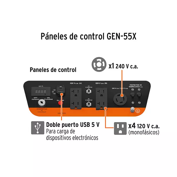 Generador Portátil 5.5 Kw Motor A Gasolina, Truper