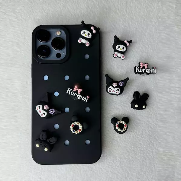 Case Apliques Negro Iphone15