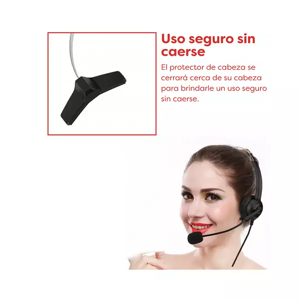 Auriculares Mono De Tráfico Tipo Callcenter 3.5 Mm