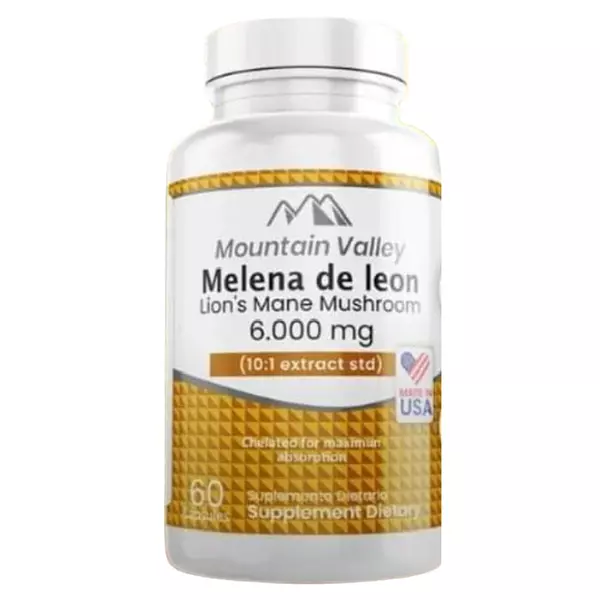 Melena De León 6.000 Mg 60 Cápsulas Mountain Valley