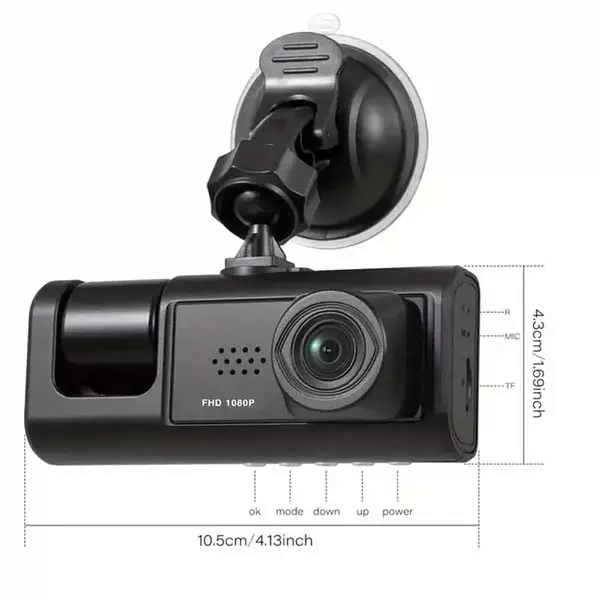 Camara Para Carro 3 Lentes Dvr 1080p