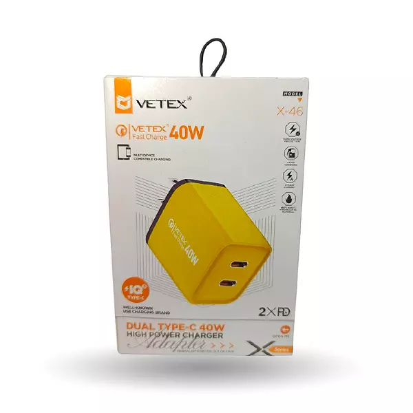 Cargador Vetex Dual Usb X46