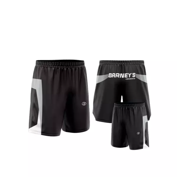 Pantaloneta Deportiva Negra Con Blanco