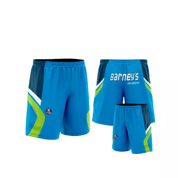 Pantaloneta Deportiva Azul Claro