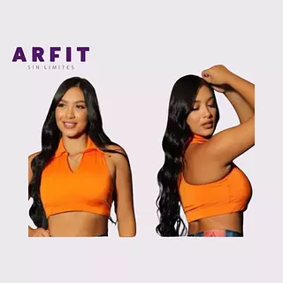 Top Largo Color Naranja