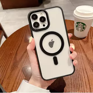 Case Magsafe Borde Negro Iphone15pro