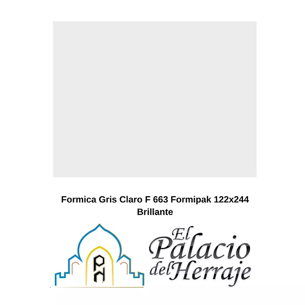 Formica Gris Claro F 663 Formipak 122x244 Brillante