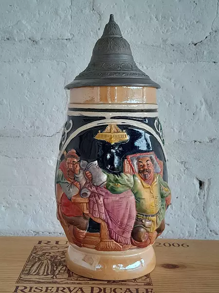 Jarro Cervecero Con Tapa De Peltre - Alemania 1940