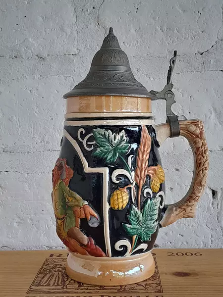 Jarro Cervecero Con Tapa De Peltre - Alemania 1940