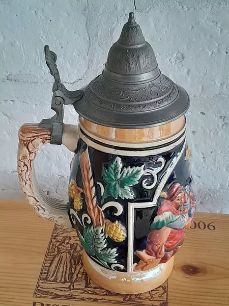 Jarro Cervecero Con Tapa De Peltre - Alemania 1940