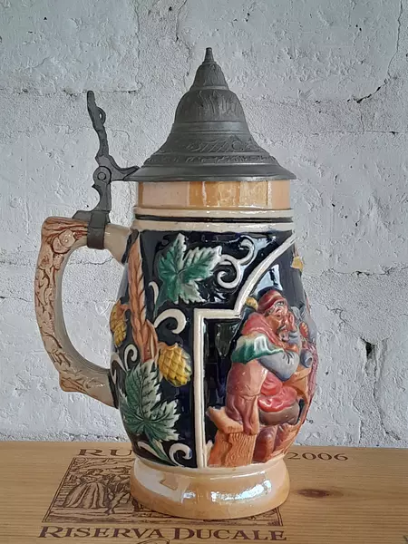 Jarro Cervecero Con Tapa De Peltre - Alemania 1940