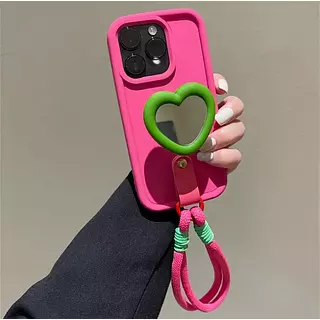 Case Fucsia Popsocket Corazon Iphone14pro