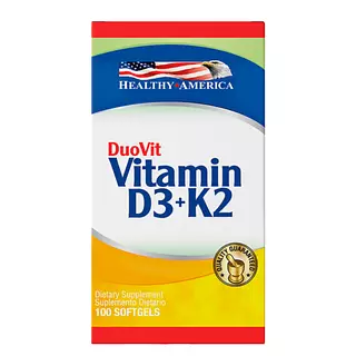 Vitamina D3+K2 100 Softgels Healthy America