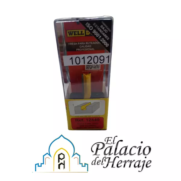 Fresa Corte Recto 2 cuchillas 1/4x3/8x1"- S/R 12440 - Well