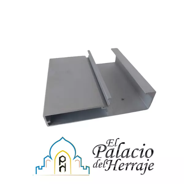 Perfil Manija Puerta Vidrio 10mm Con Graf Mate Cda