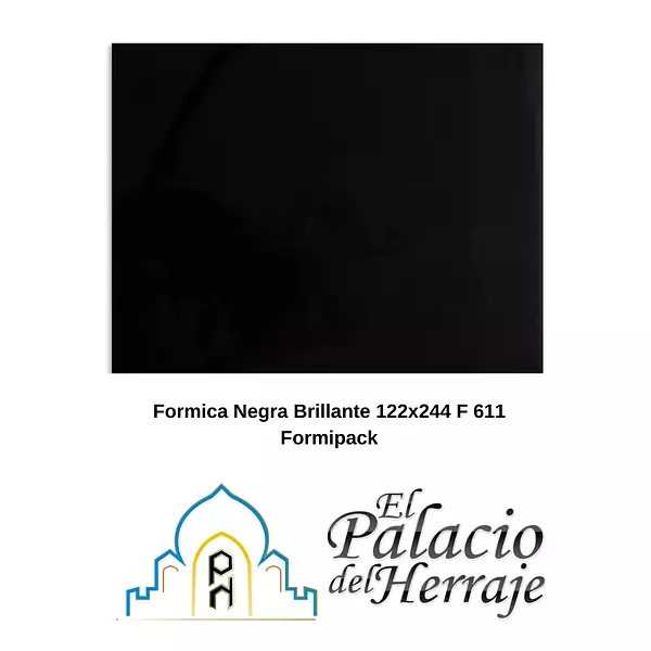 Formica Negra Brillante 122x244 F 611 Formipack