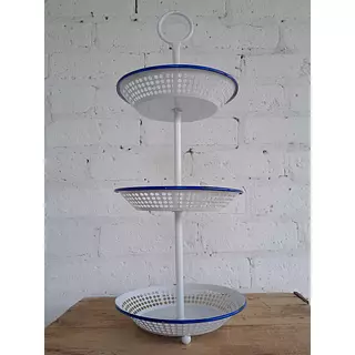 Soporte Metálico Calado 3 Platos De Peltre