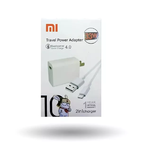 Cargador Xiaomi 33w Tc Caja Blanca