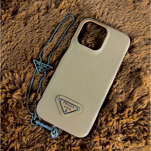 Case Lujo Prada Beige, Iphone 13 Pro Max