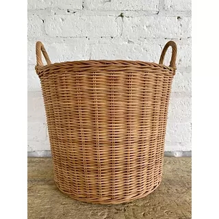 Canasto Ratán Redondo 2 Asas Vietnam
