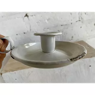 Porta Vela Con Asa Blanco 1970