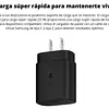 Cargador Samsung Tipo C - Tipo C Carga Rápida 25w