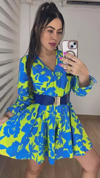 Vestido Azul-Verde