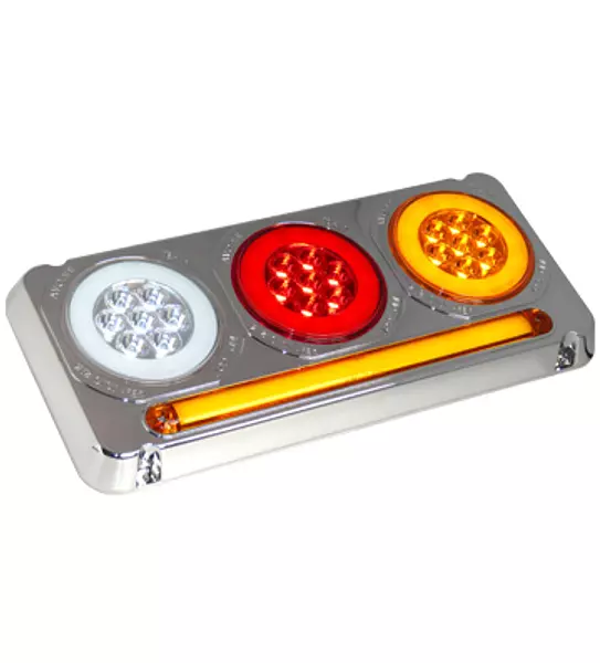 Stop Triple Redonda En Led 1046str