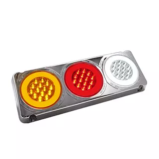 Stop Triple Redonda En Led 1030st