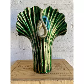 Jarron Marina Metálico Vitrificado