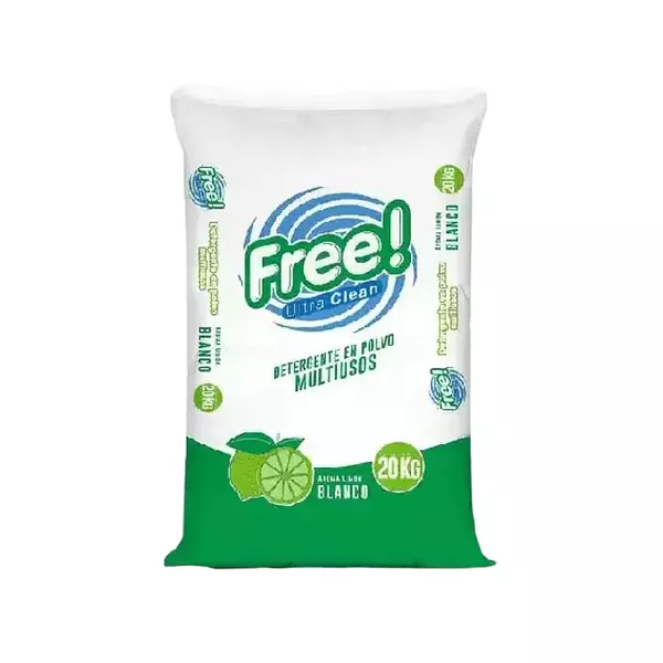 Detergente En Polvo Free Pqp-Blanco