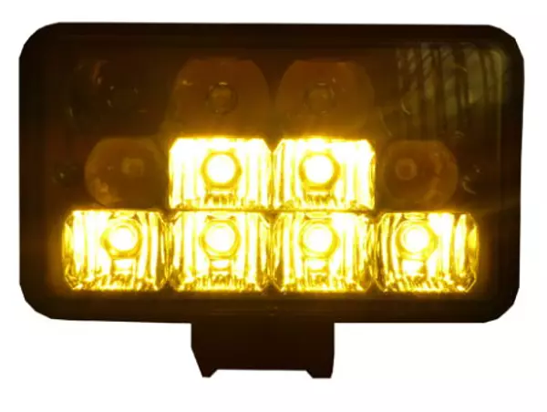 Exploradora Led Rectangular 12 Led Amarillo Hi/Low