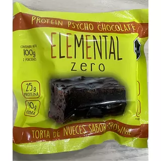 Brownie Sin Azúcar Elemental 25gr Proteína Chocolate