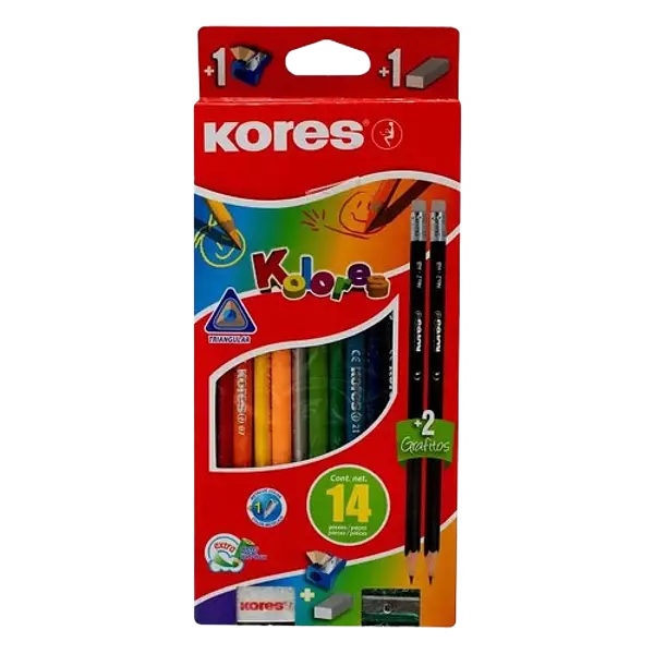 Colores Set Grafito Kores X12 3mm +2 Lápiz