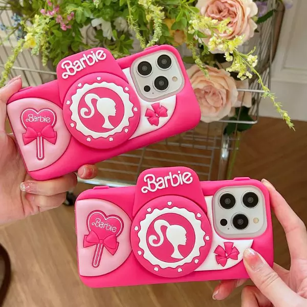 Case Diseño Barbie 3d Con Soporte Iphone 13 Pro+