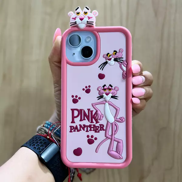 Case Diseño Pantera Rosa 3d Animado Iphone 12 Pro+