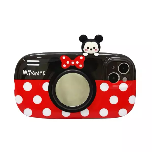 Case Minnie Espejo 3d Protector De Camaras Iphone 13 Pro+