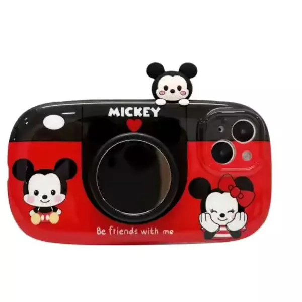 Case Mickey Espejo 3d Protector De Camaras Iphone 13 Pro+