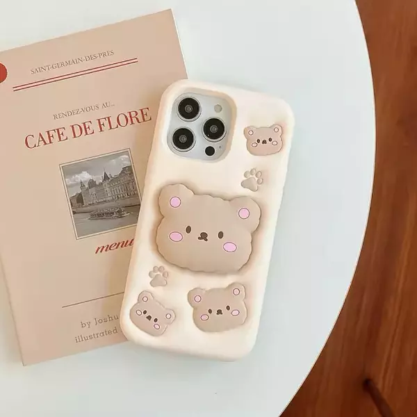 Casee Diseño Oso Con Soporte Y Popsocket Iphone 15 Pro+