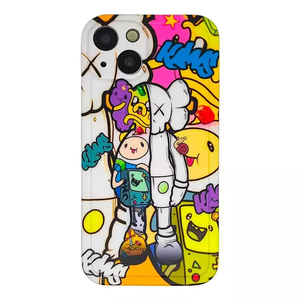 Case Diseño Animado Kaws Protector Camaras Iphone 13pro