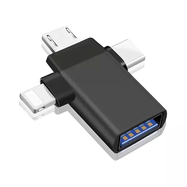 Adaptador 3 En 1 Otg Ip /Tipo C