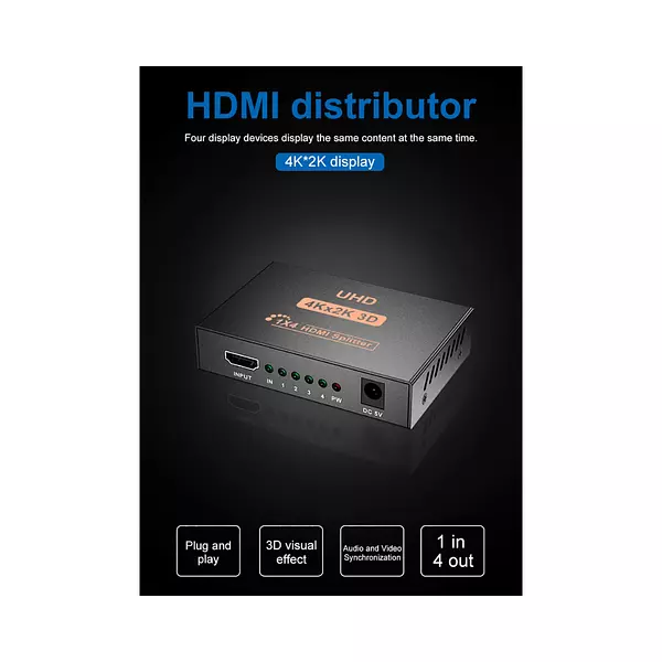 Splitter Hdmi 1*4 4k 30hz